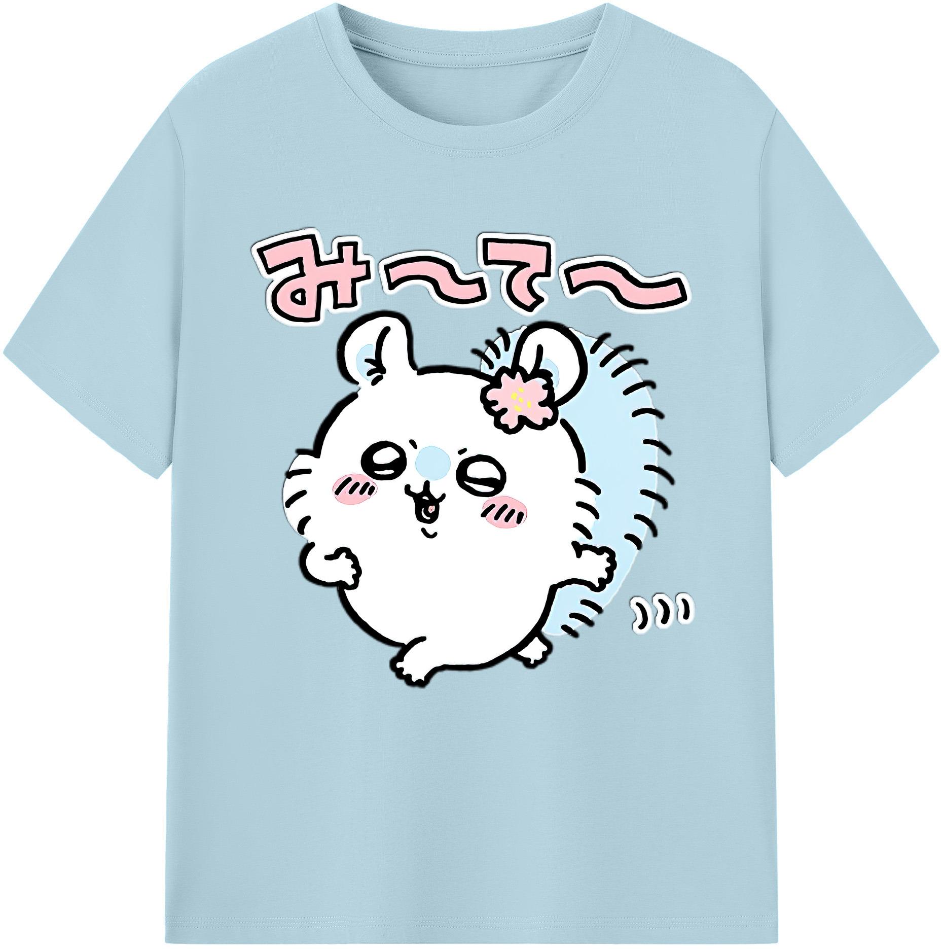 （画像用） ちいかわ モモンガ Chii-kawa Momonga 綿100％半袖Tシャツ（フロントプリント）